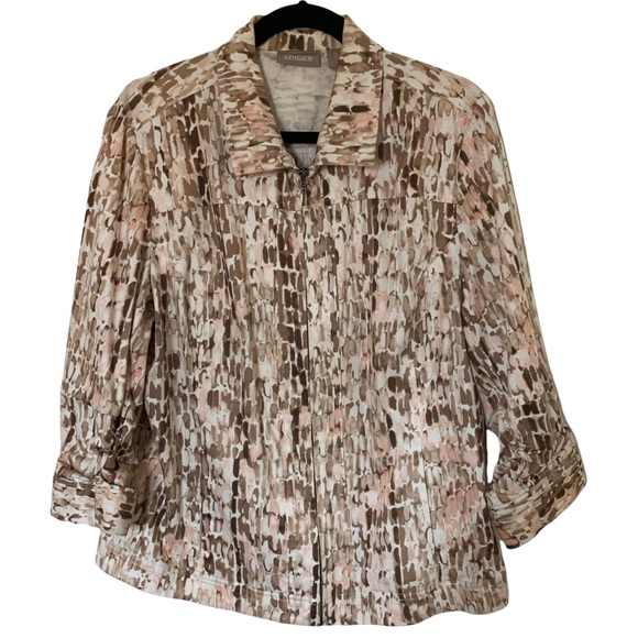 Chico's Jackets & Blazers - Chico’s pink brown cotton blazer Size XL/16